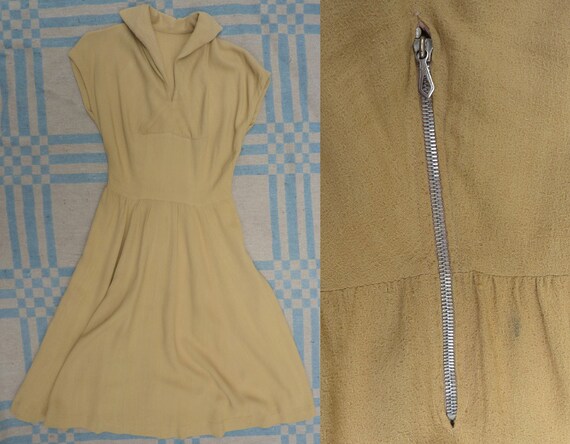 Original Vintage 1940s 1950s Home Made Dress Sand… - image 9