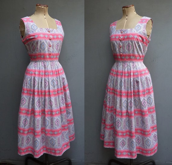 Vintage 1950s Sun Dress & Bolero Jacket Bold Nove… - image 3