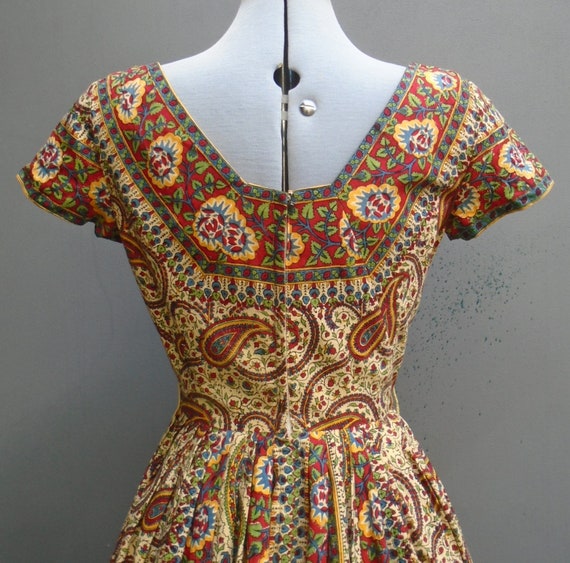 Superb Vintage 1950s Royal Hawaiian Dress Bold No… - image 9