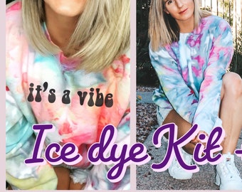 4 Colors Complete Ice Dye Kit, face mask Tie dye Kit, crafting gift, DIY crafting kit How to tie dye kit, DIY Kit ready to ship holiday gift