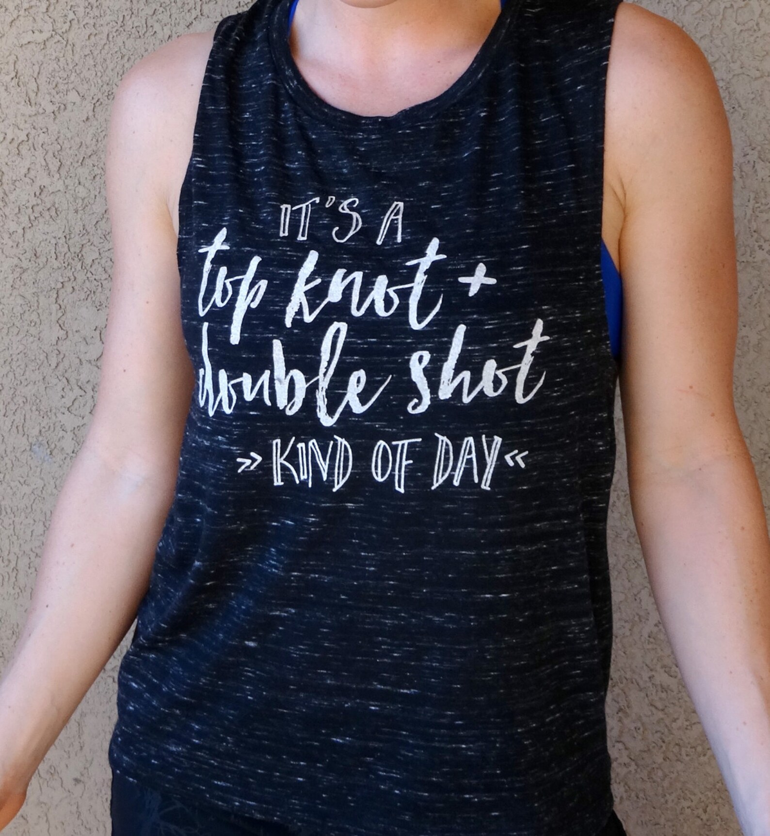 Top Knot Double Shot Kind of Day Brunch Tank Coffee Tank Etsy