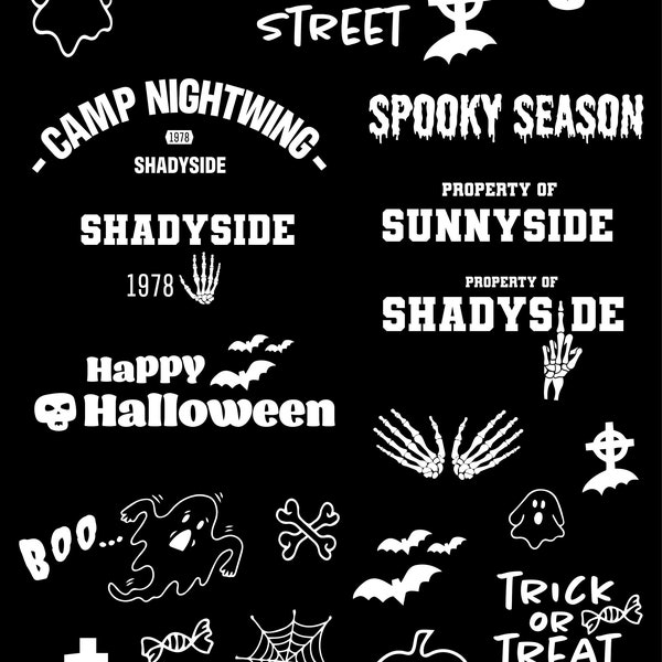 Halloween spooky svg files for cricut Fear Street SVG Silhouette SVG Digital file Quote svg Vector DXF Pdf Jpg Png Eps