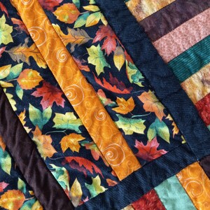 Fall Leaves in Strips Table Runner