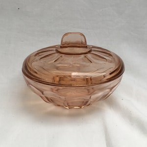 Mid 20th Century, French, Roseline Glass, Pressed Glass, Candy Dish, Vanity Dish, Jewellery Dish, Trinket Dish