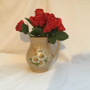 French, Vintage, Speckled Earthenware, Jug, Wine Pitcher, Vase