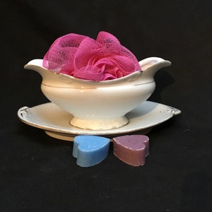 Vintage, LIMOGES, Porcelain,White and Gold, Fixed Plate, Sauce Boat, Saucière, Potpourri Bowl, Chateau Chic