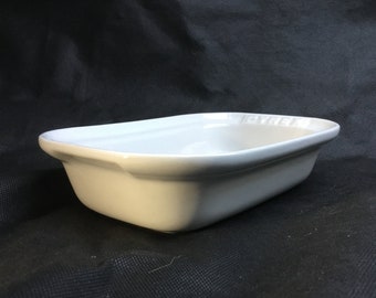 Vintage, PYREX, White, Ceramic, Pie Dish, Kitchenware