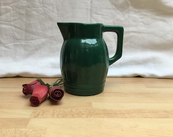 1930&#39;s, French,  Ceramic, Green, Water Jug, Water Pitcher, Vase, Art Déco