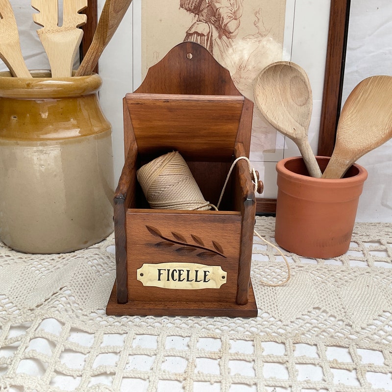 Wood String Holder - Etsy