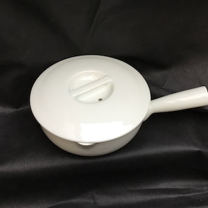 VINTAGE, Française, Blanc, Porcelaine, Casserole, Batterie de cuisine