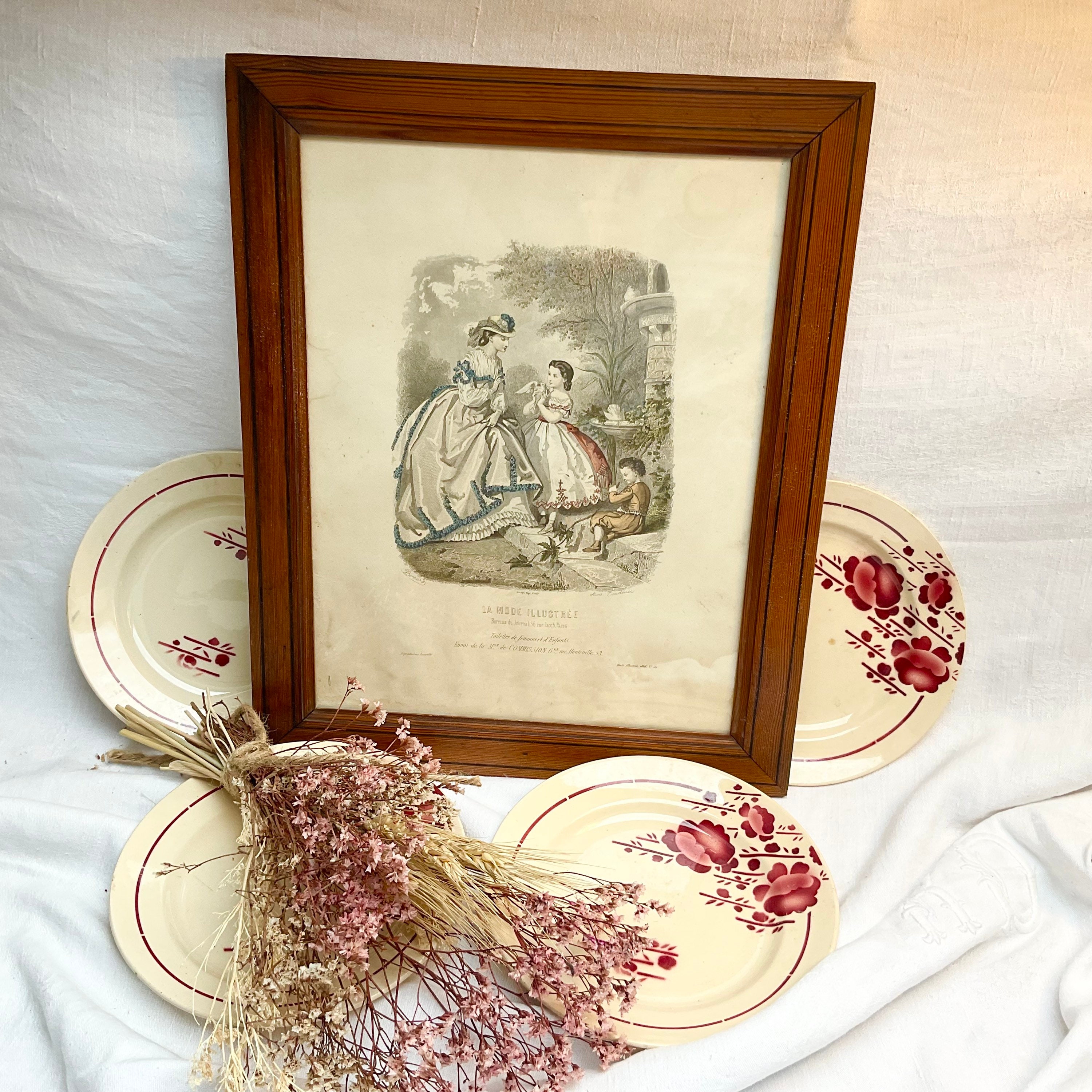 1800s, French, Framed, Fashion Print, La Mode Illustrée #24