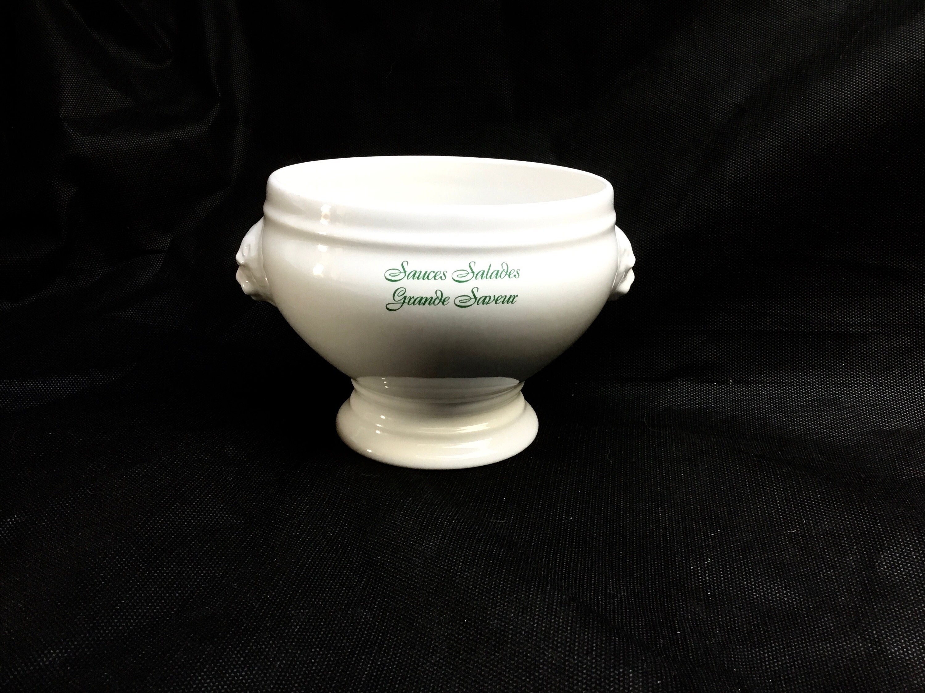 Revol de France, Porcelaine Blanche, Bol à Tête de Lions, Saladier, Soupe, Servir, Cuisine et Salle