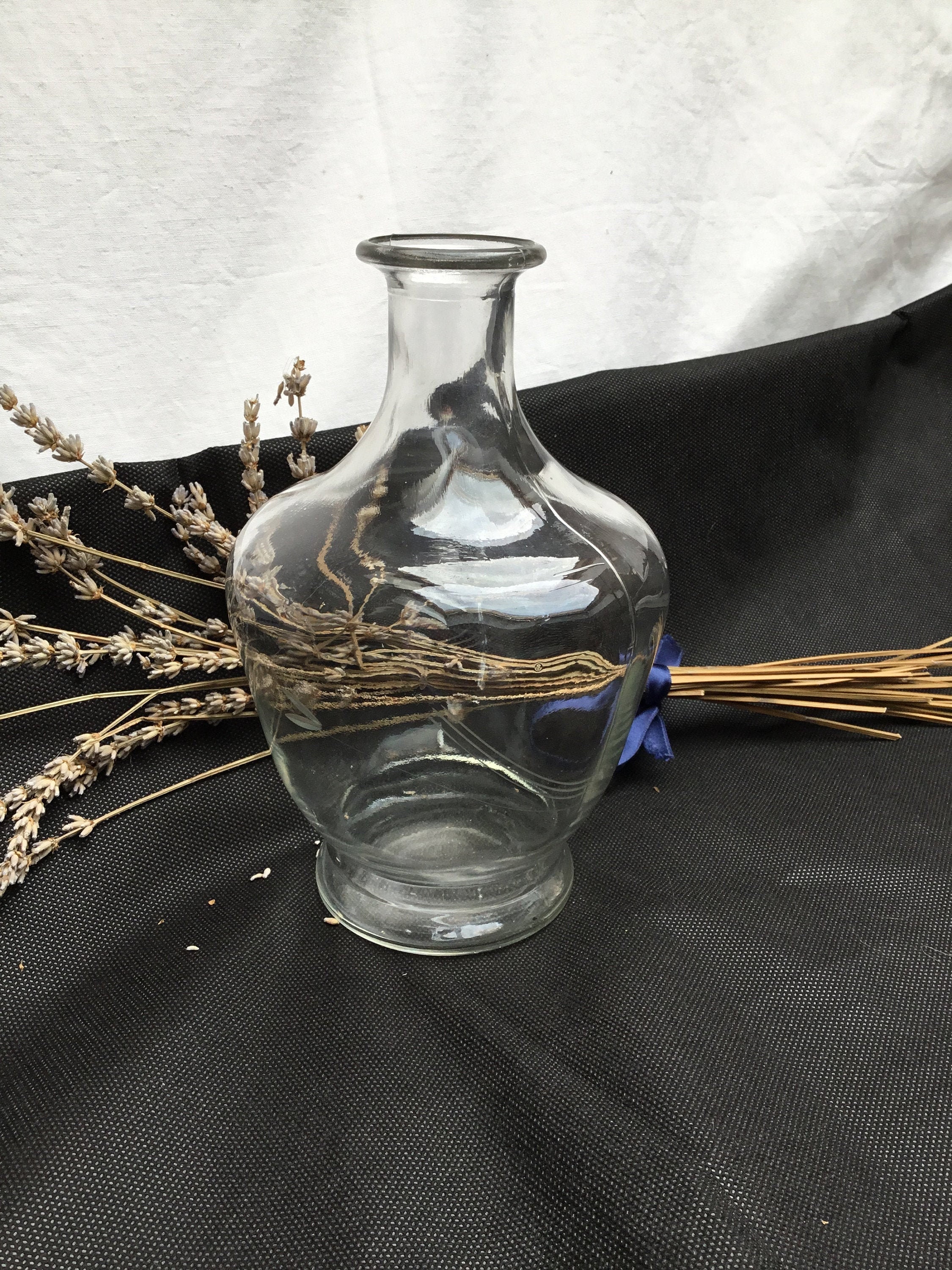 Vintage Français Carafe Gravée/Pastis Carater Vin Digestif Eau Carafe, Bistro