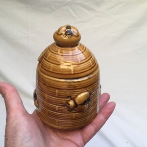 Vintage, klein, Keramik, Bienenstock, Honigtopf, Einmachglas, Küchenlagerung