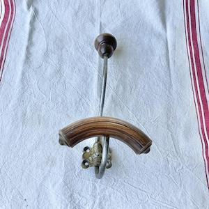 Large, Antique, French, Bentwood, Coat Hook, Hat Hanger, Metal, Wood, Home Decor