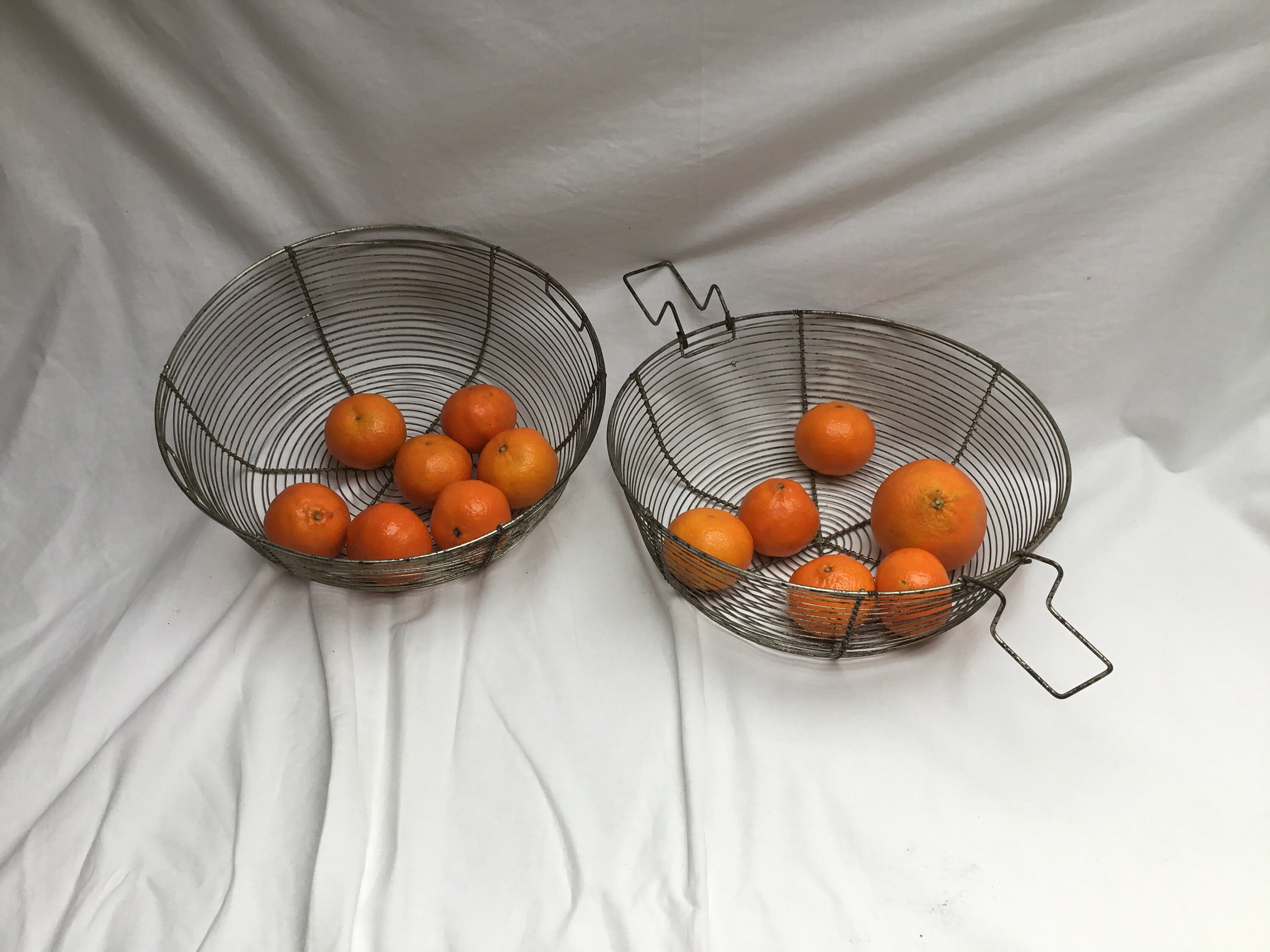 Vintage, Français, Paniers en Fil de Fer, Corbeilles Fruits, Légumes, Rustique, Français Shabby Chic