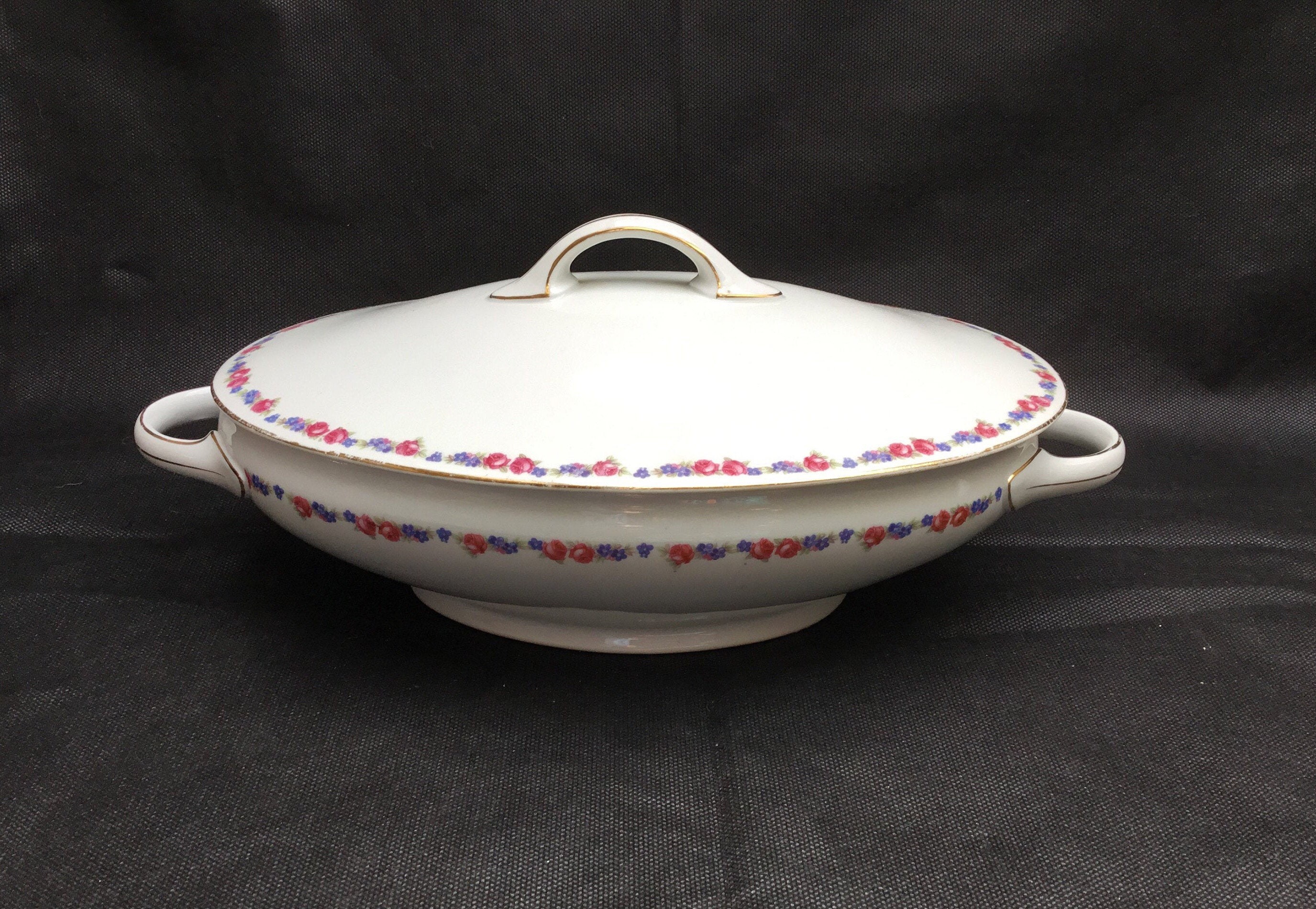 Rare Début Des Années 1900, Jaeger & Co, J & C Bavaria, Trianon, Porcelaine Vegetable Tureen, Servir