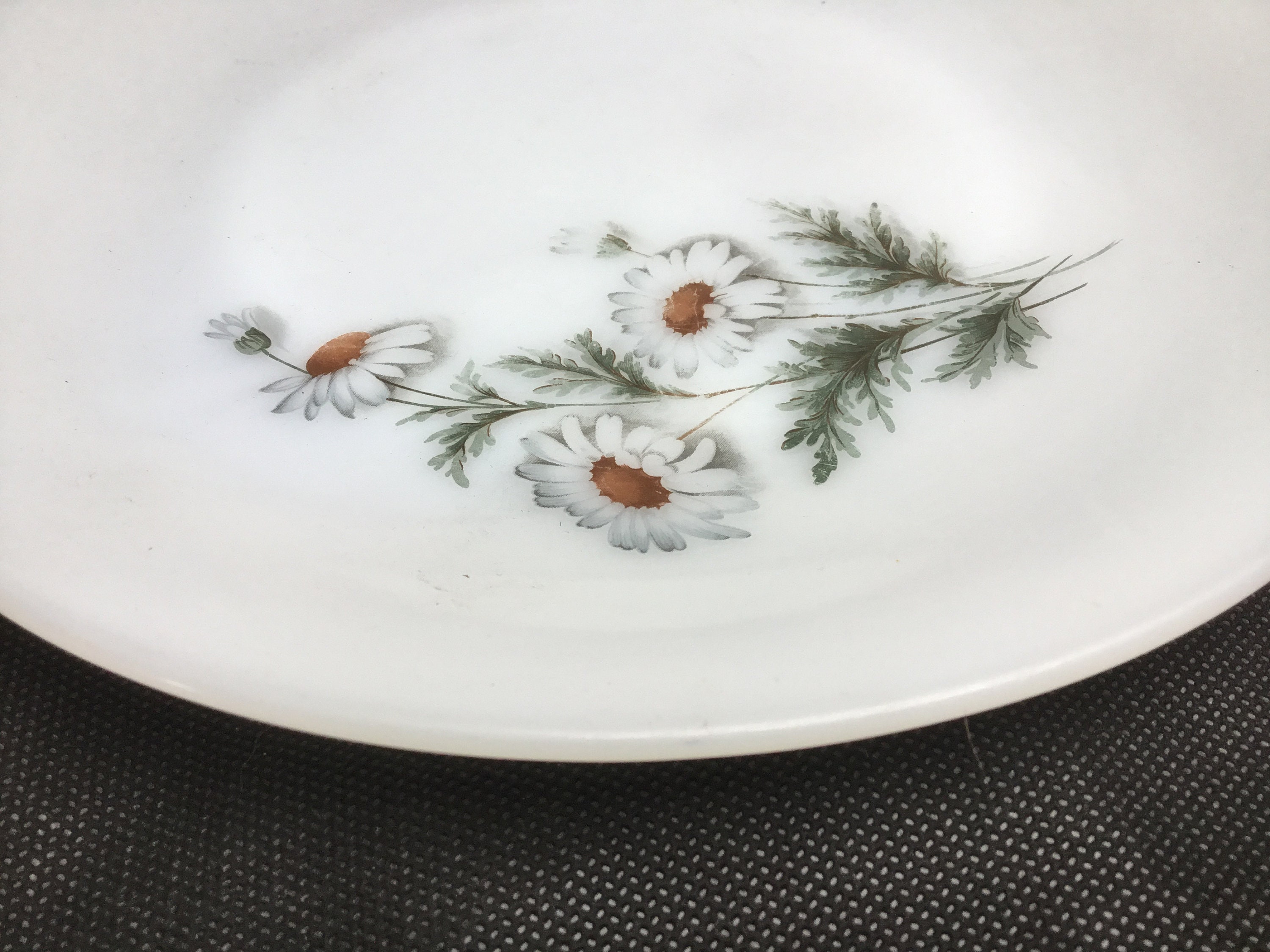 Vaisselle Vintage ... ASSIETTE PLATE Arcopal * Marguerite et Tournesol