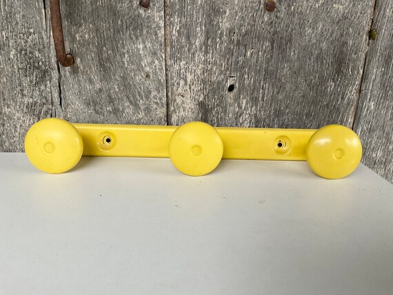Buy 1960s French Yellow Metal 3 Peg Coat Rack Hanging Rack Shabby Chic Retro Chic Hooks and Fixtures Online in India Etsy