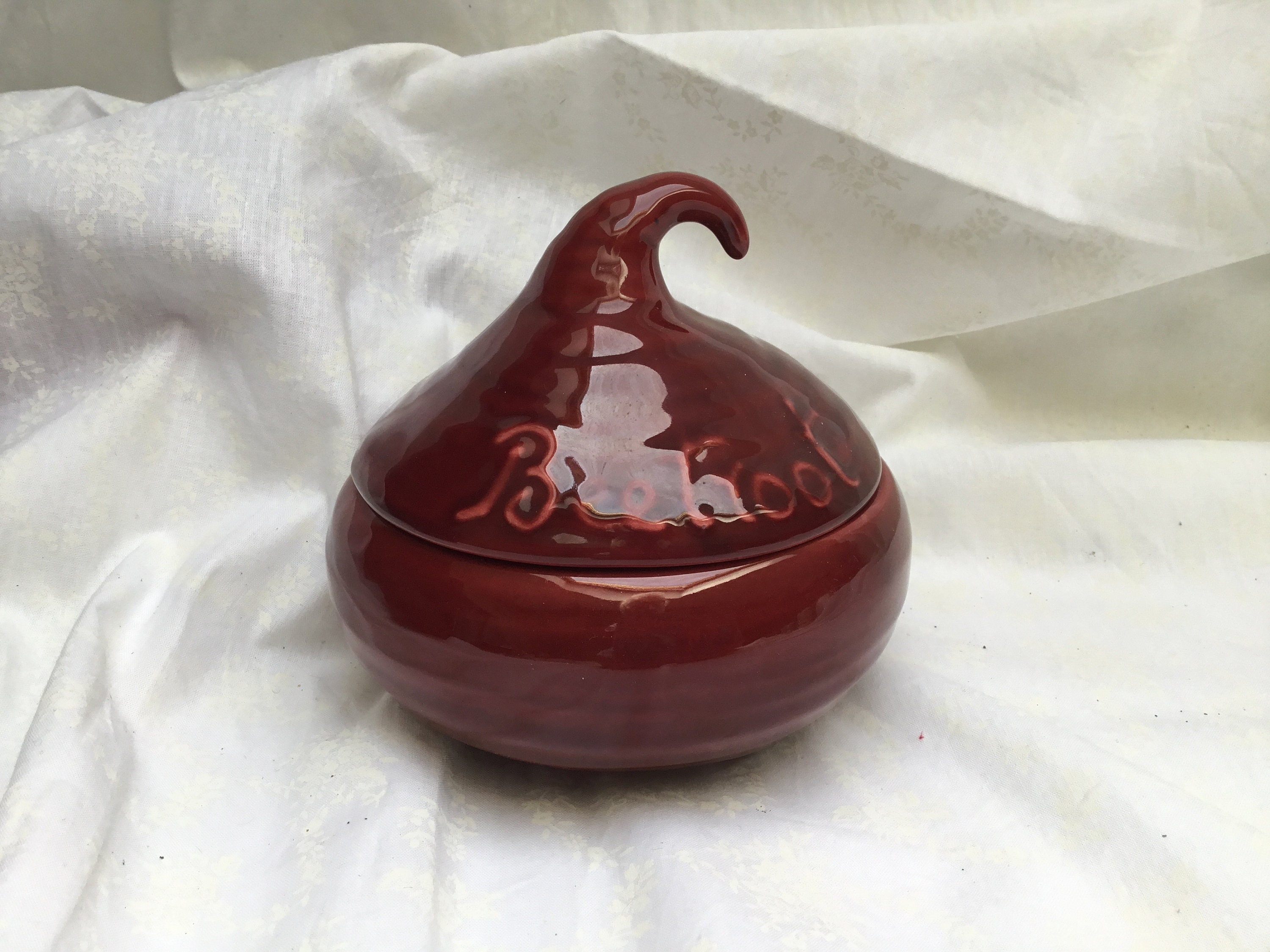 Vintage, Céramique, Couvercle, Plat de Betterave Mariné, Ustensiles Cuisine Collection