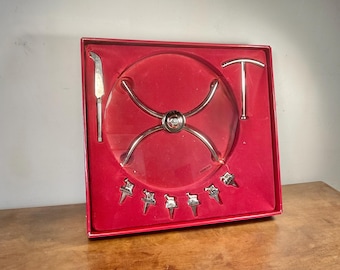 Set da portata di formaggio vintage, francese, Vire & Volte “Les Fromages des France”: in scatola, idee regalo