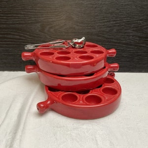 Lot De 6 Plats à Escargots Emile Henry – 12 Trous – Grès Céramique – Fabrication Française