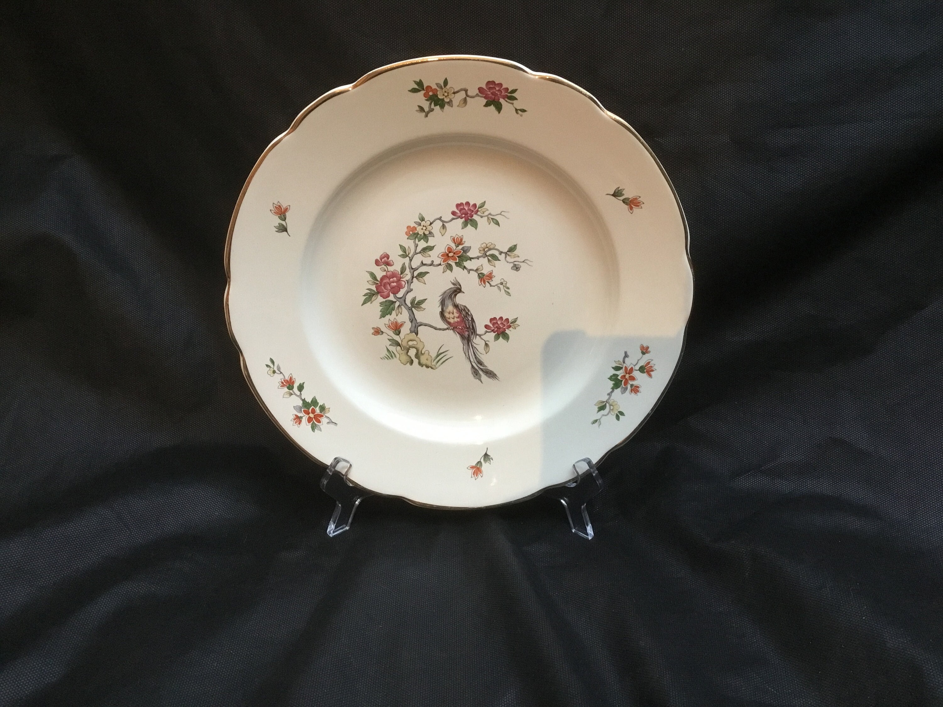 Milieu Du 20Ème Siècle, Français, Ironstone, Digoin & Sarreguemines, Assiette de Service, Modèle Tra