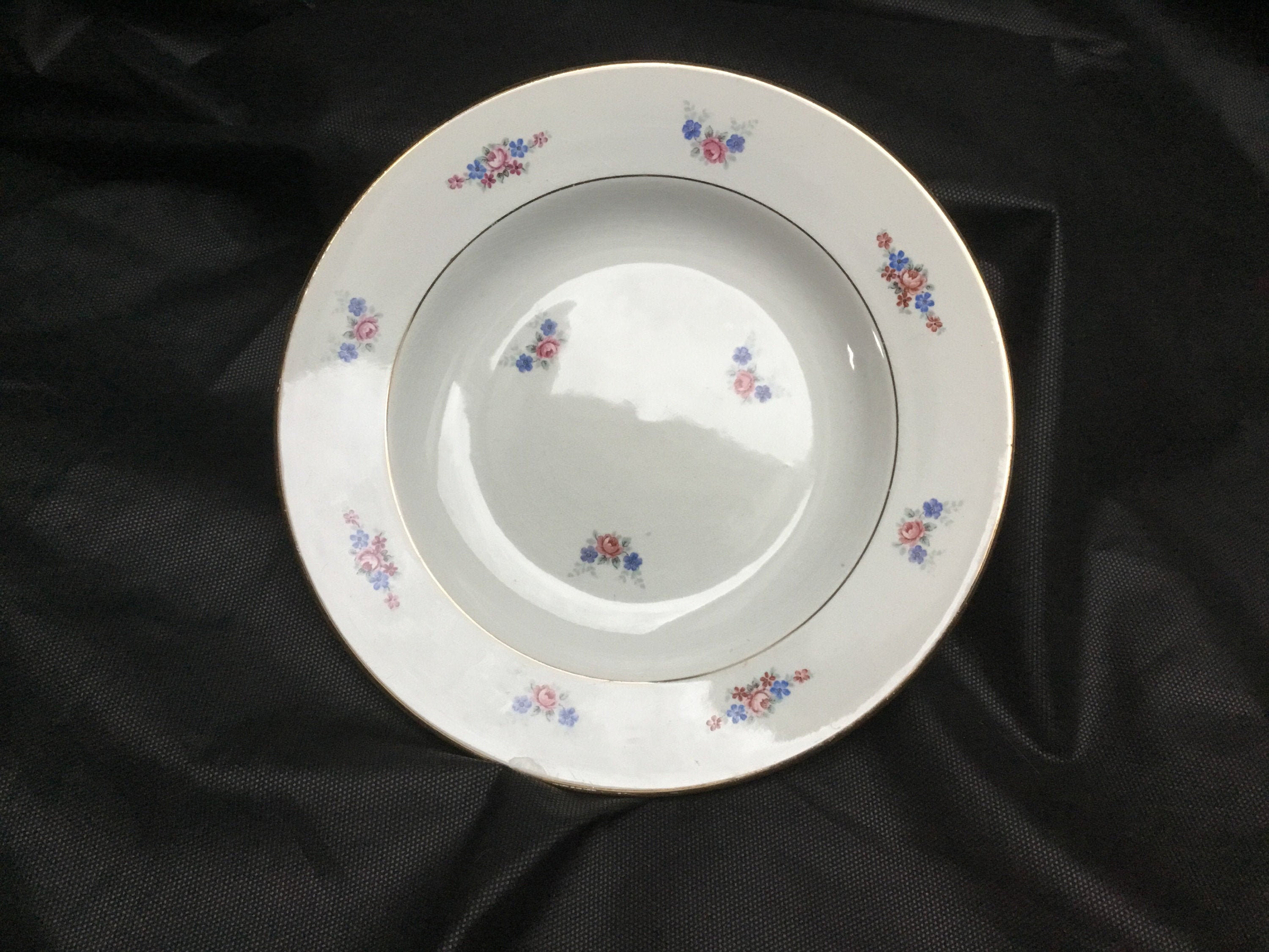 Vintage - Français, St Amand, Porcelaine, Assiettes à Dessert, Creuses, de Fruits, Salle Manger et S