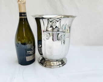 Elegant Guy Degrenne Stainless Steel Ice Bucket: Vintage Barware, Chateau Chic