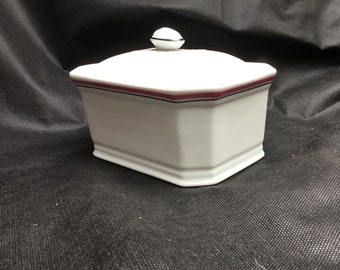 VINTAGE  Apilco Porcelain, Pierre Champion Perigord, Foie Gras Terrine, Butter Dish