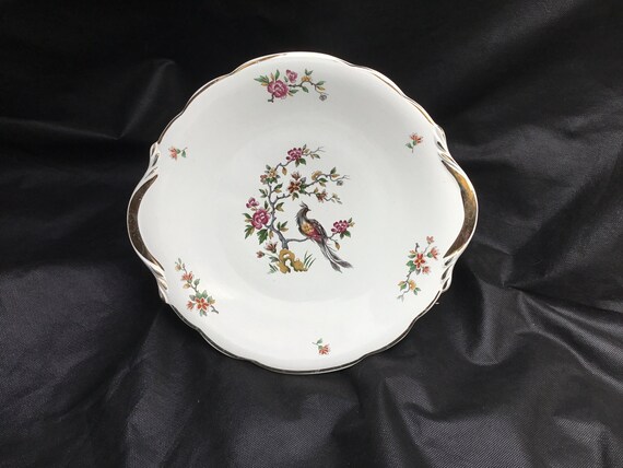 ヴィンテージ ディゴワン＆サルグミーヌ ケーキプレート：極楽鳥