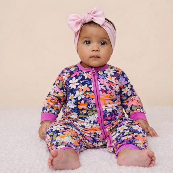 Bambus-Babystrampler, Cabrio-Strampler, Bambus Pyjamas, Zippy Schlfer,  Bambus-Baby-Kleidung, Bambus Schlfer, Floral, Baby-Dusche-Geschenk -  Etsy.de