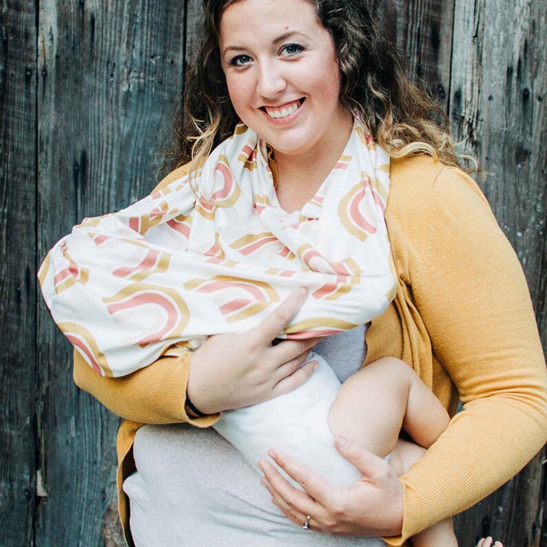 Rainbow Multi Use Baby Cover Baby Car Seat Cover Nursing Etsy