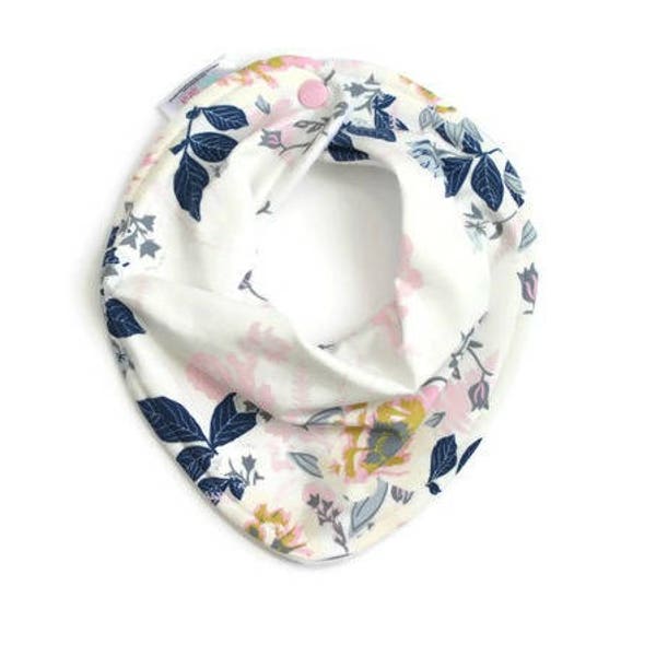 Floral baby bandana drool bib