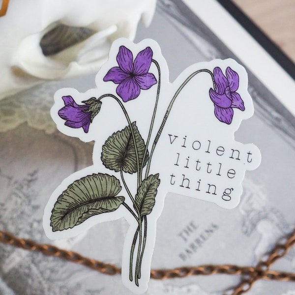 Violent Little Thing Violet Vinyl Decal Sticker Weatherproof Dragons Fourth Wing Xaden