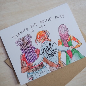 Girl Gang Grußkarte