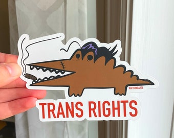 OP- Trans Rights Croc Vinyl Sticker