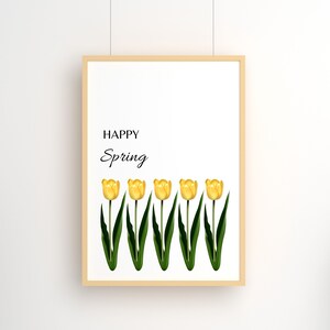 Happy Spring Digital Print Download - wall art for porch, entry, kitchen, living room, office or any room in your home