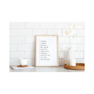 Dinner Prayer version without &quot;Amen&quot; Digital Print Download - wall art for your kitchen, dining room, living room