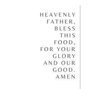 Dinner Prayer verse 2 Digital Print Download - wall art for your kitchen, dining room, living room