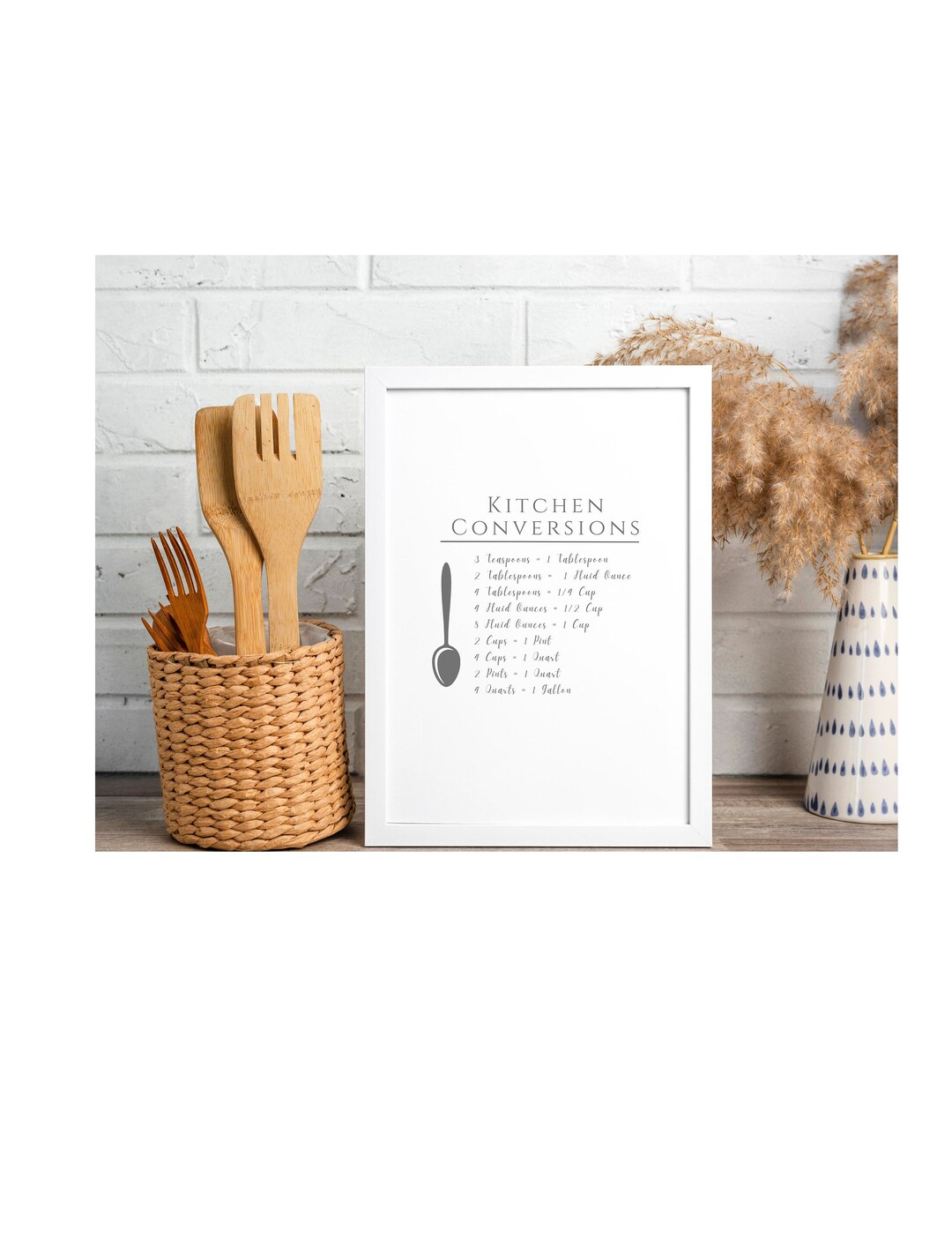 handmade kitchen, over 100 prints - digital wall art... Kitchen Conversions Digital Print Download - Wall Art for Your Kitchen ...