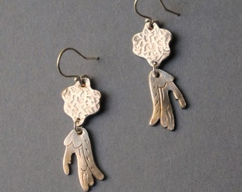 Silver Earrings--"Silver Dangles"-- recycled silver dangle earrings