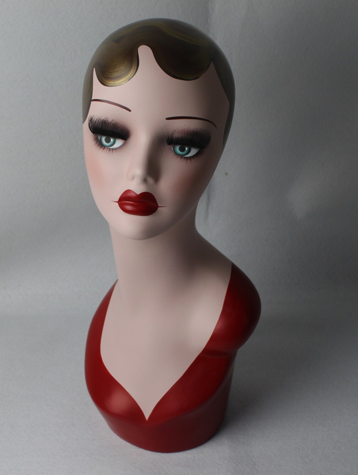 Hand painted mannequin head for hat wig and collection Etsy