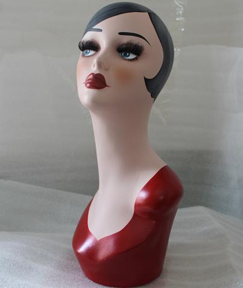 Hand painted mannequin head for hat wig and collection Etsy