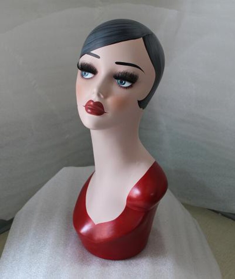 Hand painted mannequin head for hat wig and collection Etsy