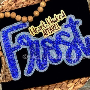 Silver or White Glitter And Sequins Custom Comfort Colors Mascot Team Name Sweatshirts