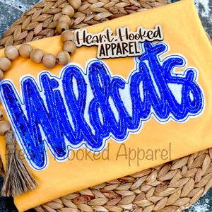 Embroidered Sequins Team Name Comfort Color Sweatshirts |Trendy | Schools | Gift |Team Colors| Mascot | Sparkle