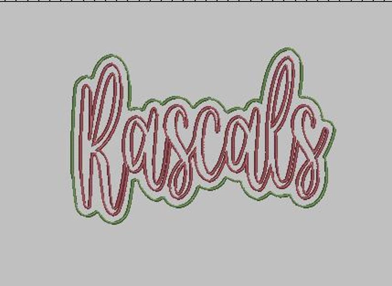 Custom Word Double Satin Applique Embroidery File (digital Download) - Etsy