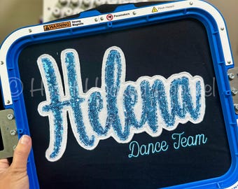 Embroidered Sequins Dace Team Comfort Color |  Short Sleeve T-shirt |Trendy | School | Gift |Team Colors | Sparkle