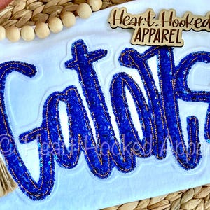 Embroidered Sequins Team Name Comfort Color adult and kids comfort wash | Long Sleeve T-shirt | School |Team Colors| Mascot | Sparkle